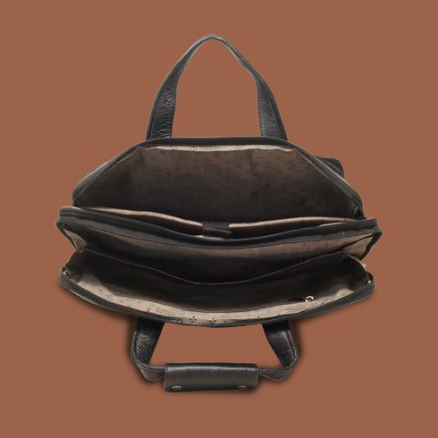 Kaelith Genuine Leather  Laptop Messenger Bag For Men
